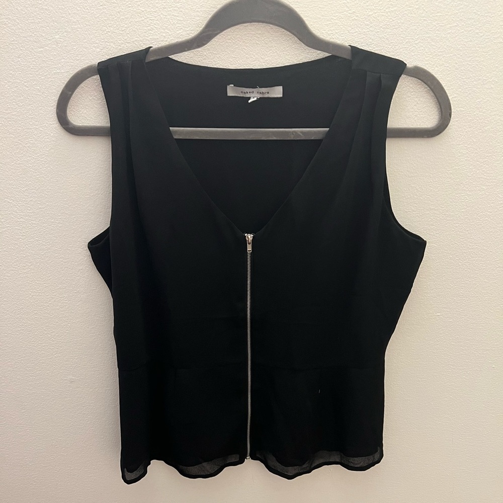 Zip up blouse by Naked Zebra